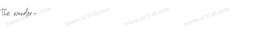 the wonder字体转换